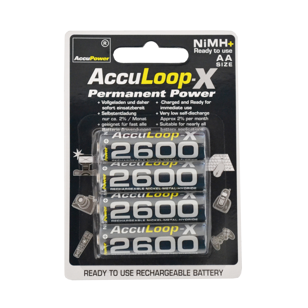 AccuPower AccuLoop-X Permanent Power AA/Mignon 4-Blister Ni-MH 2600mAh